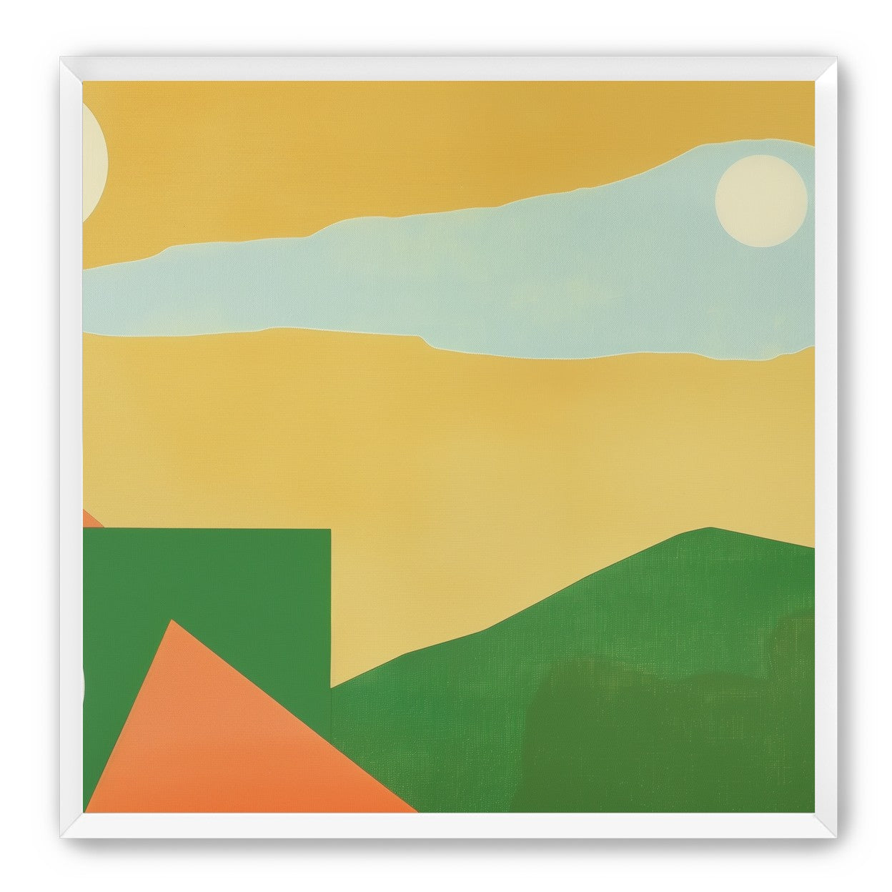 Two suns in yellow sky