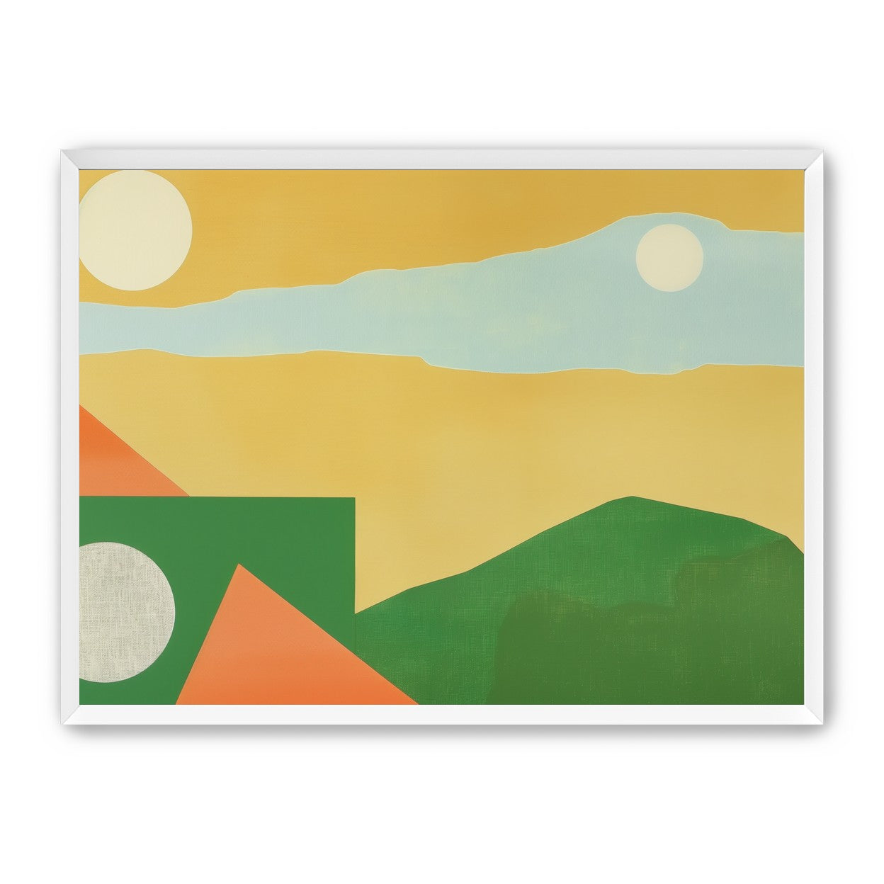 Two suns in yellow sky