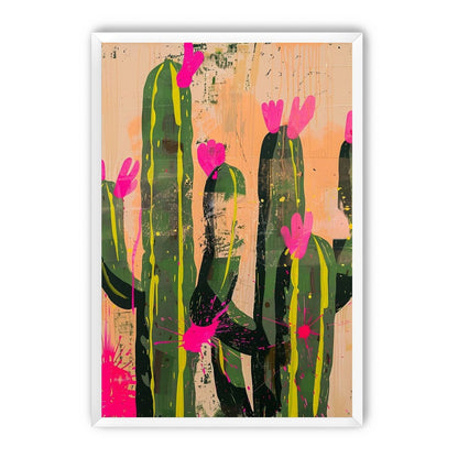 Pink blooms on cacti