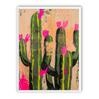 Pink blooms on cacti
