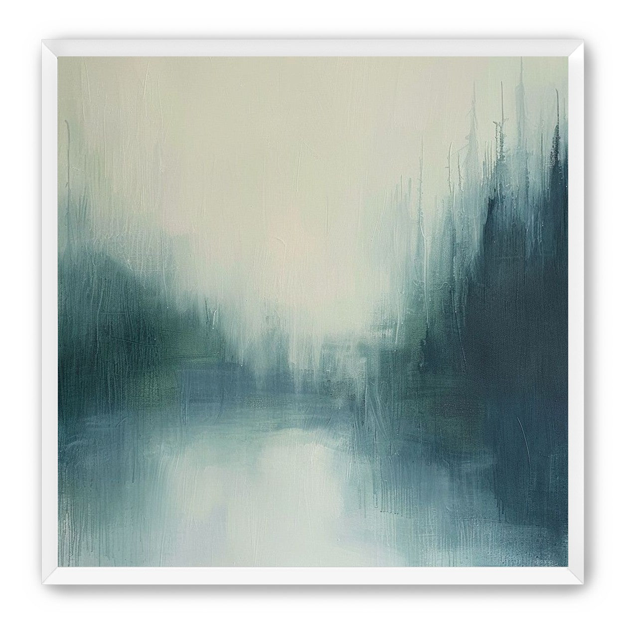 Pale sun over still water