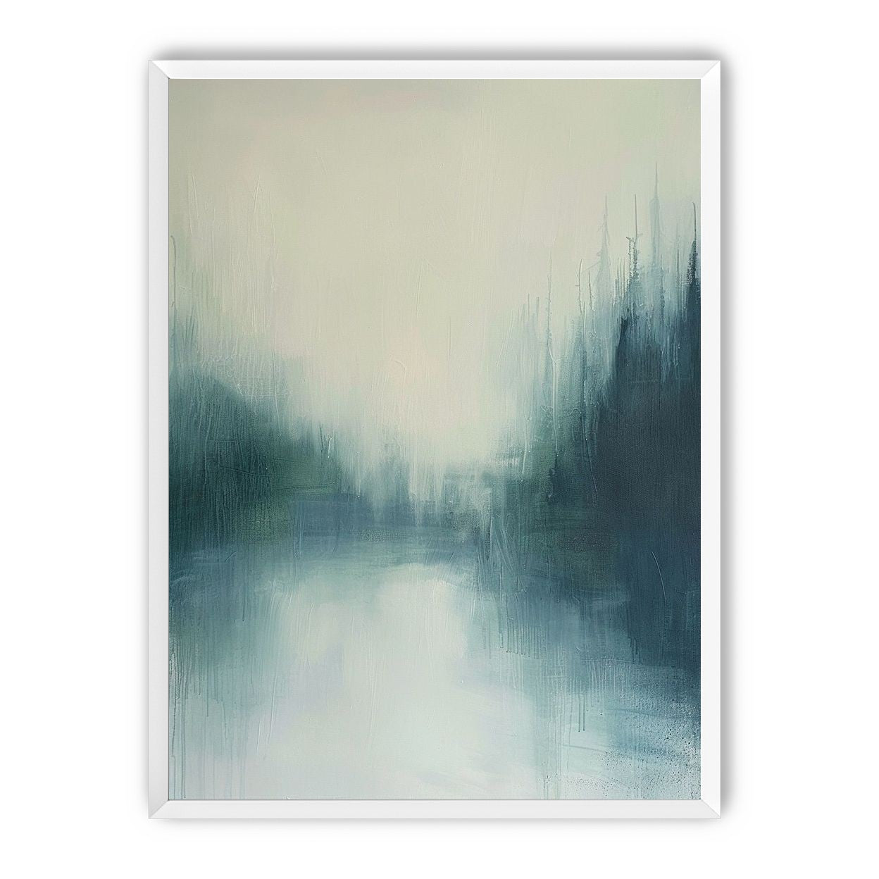 Pale sun over still water