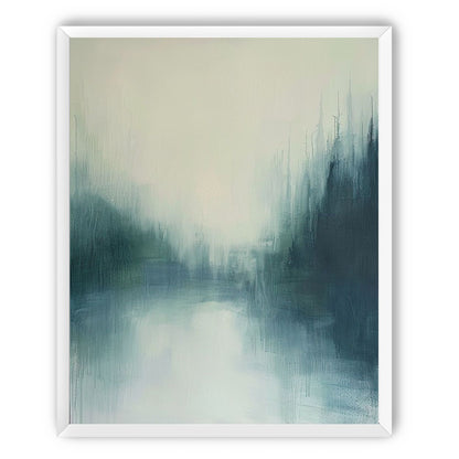 Pale sun over still water
