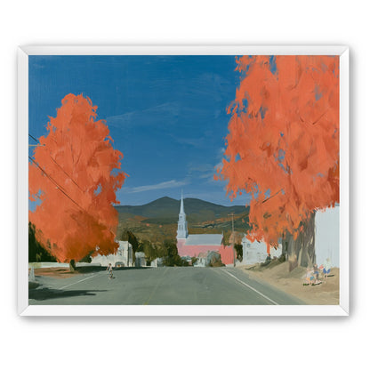 Orange trees over the steeple road