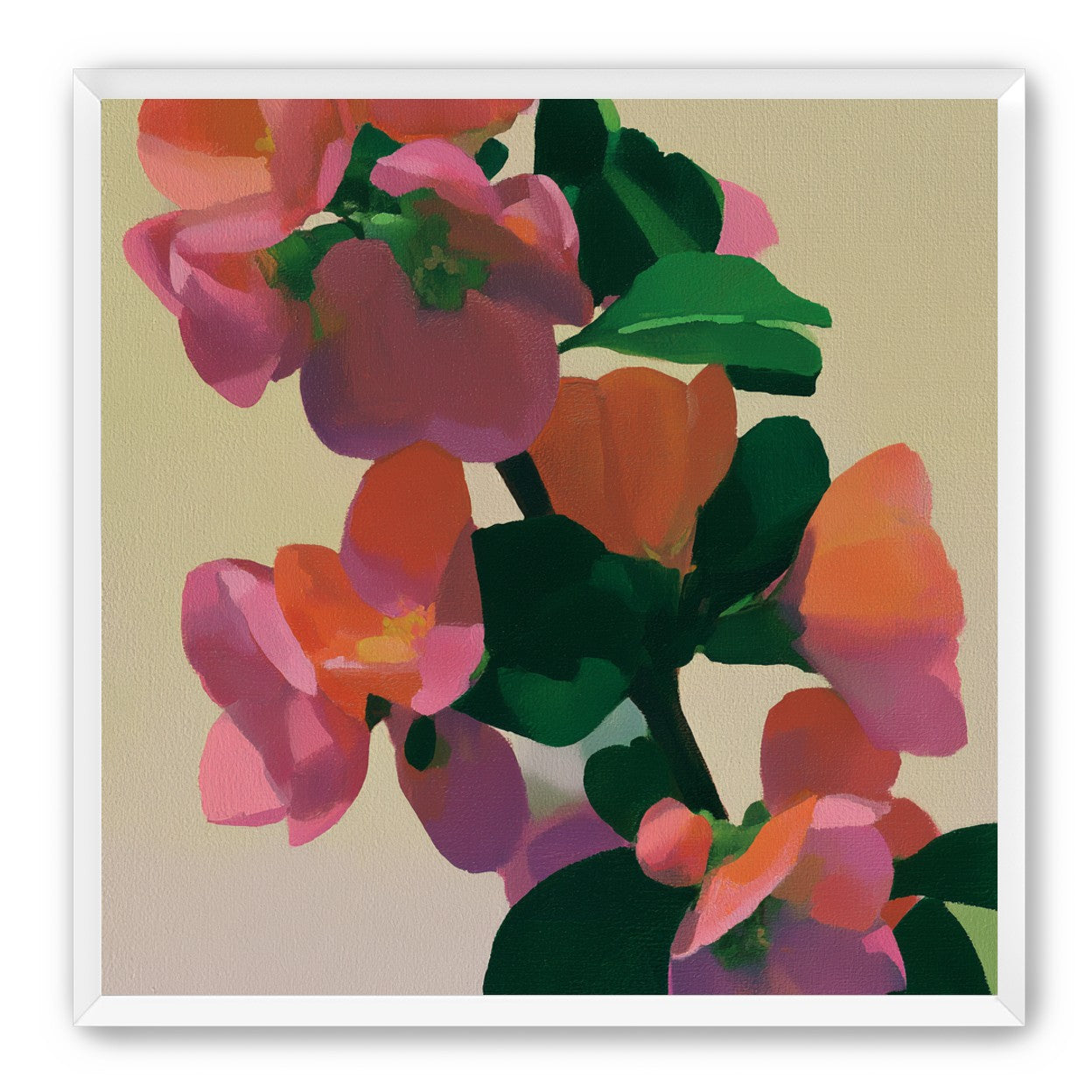 Flowers among dark leaves