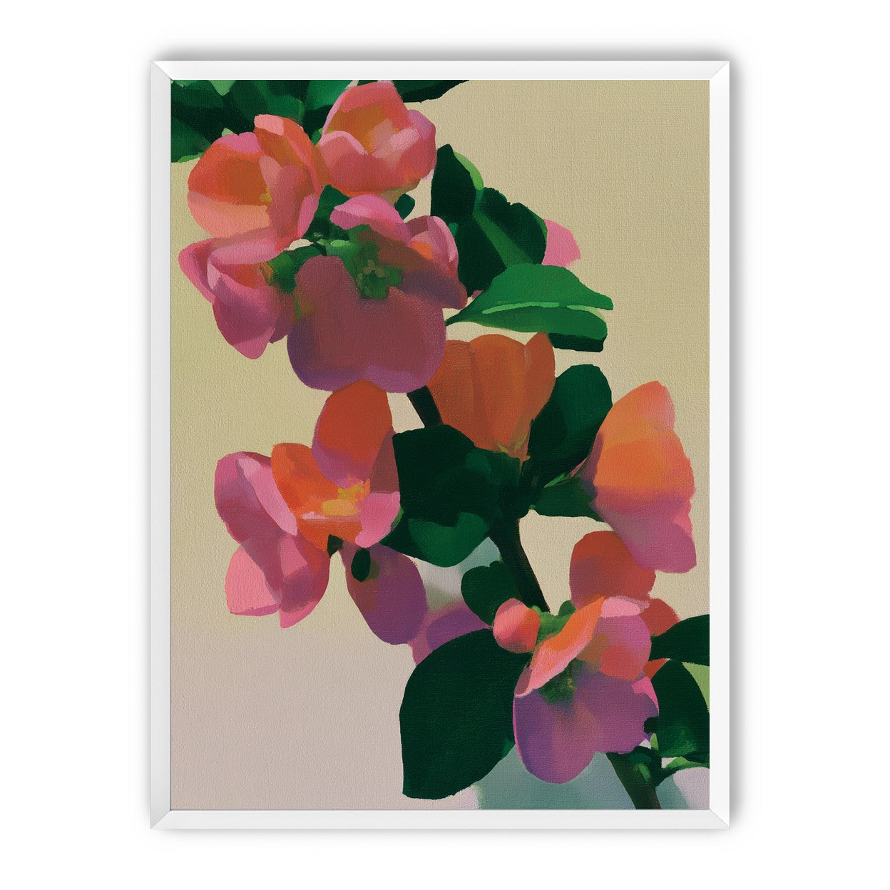 Flowers among dark leaves
