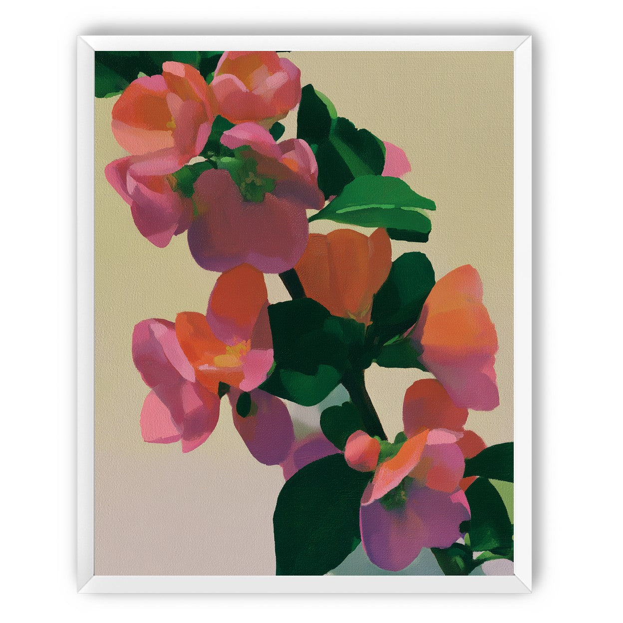 Flowers among dark leaves