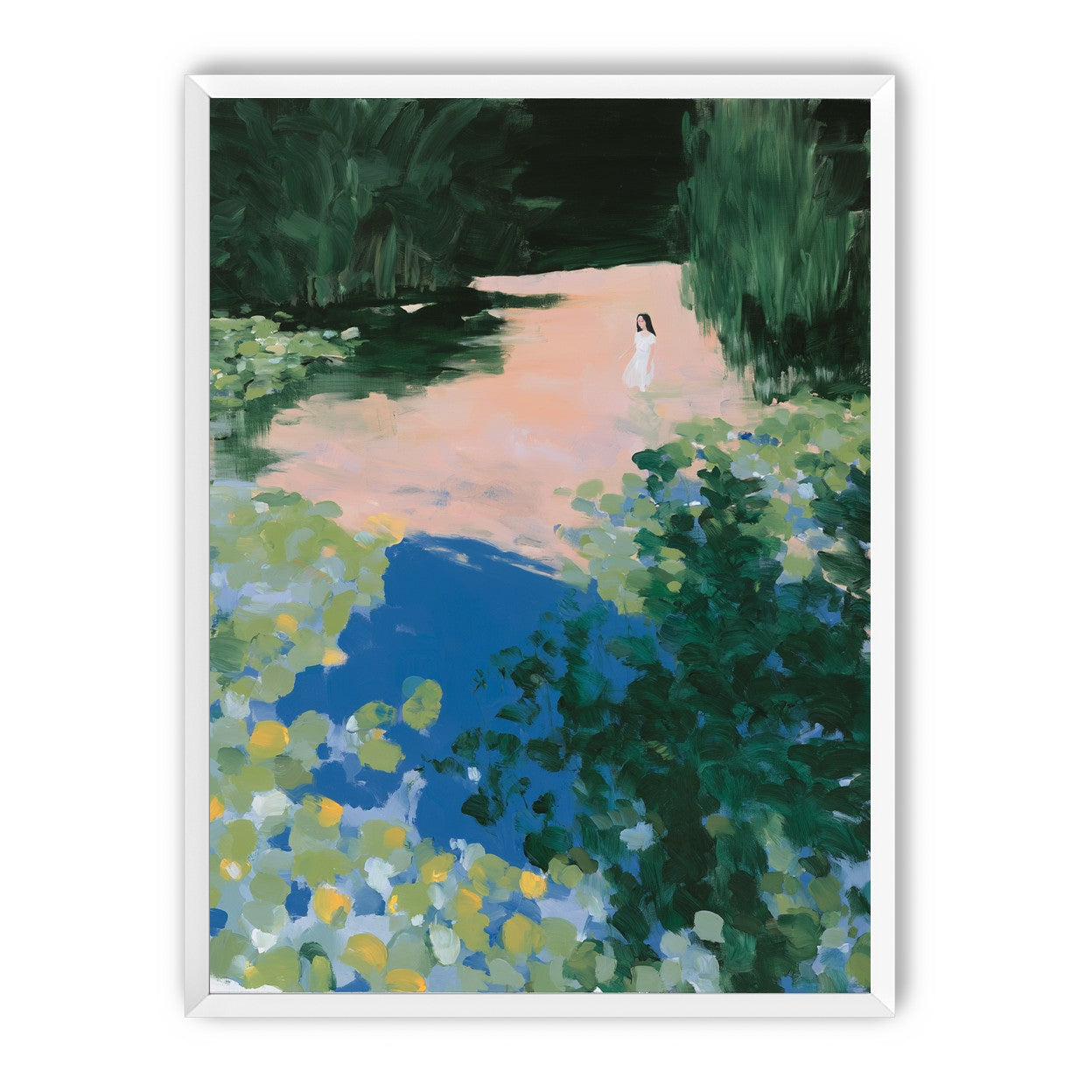 White dress in still water