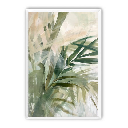 Green leaves in milky light