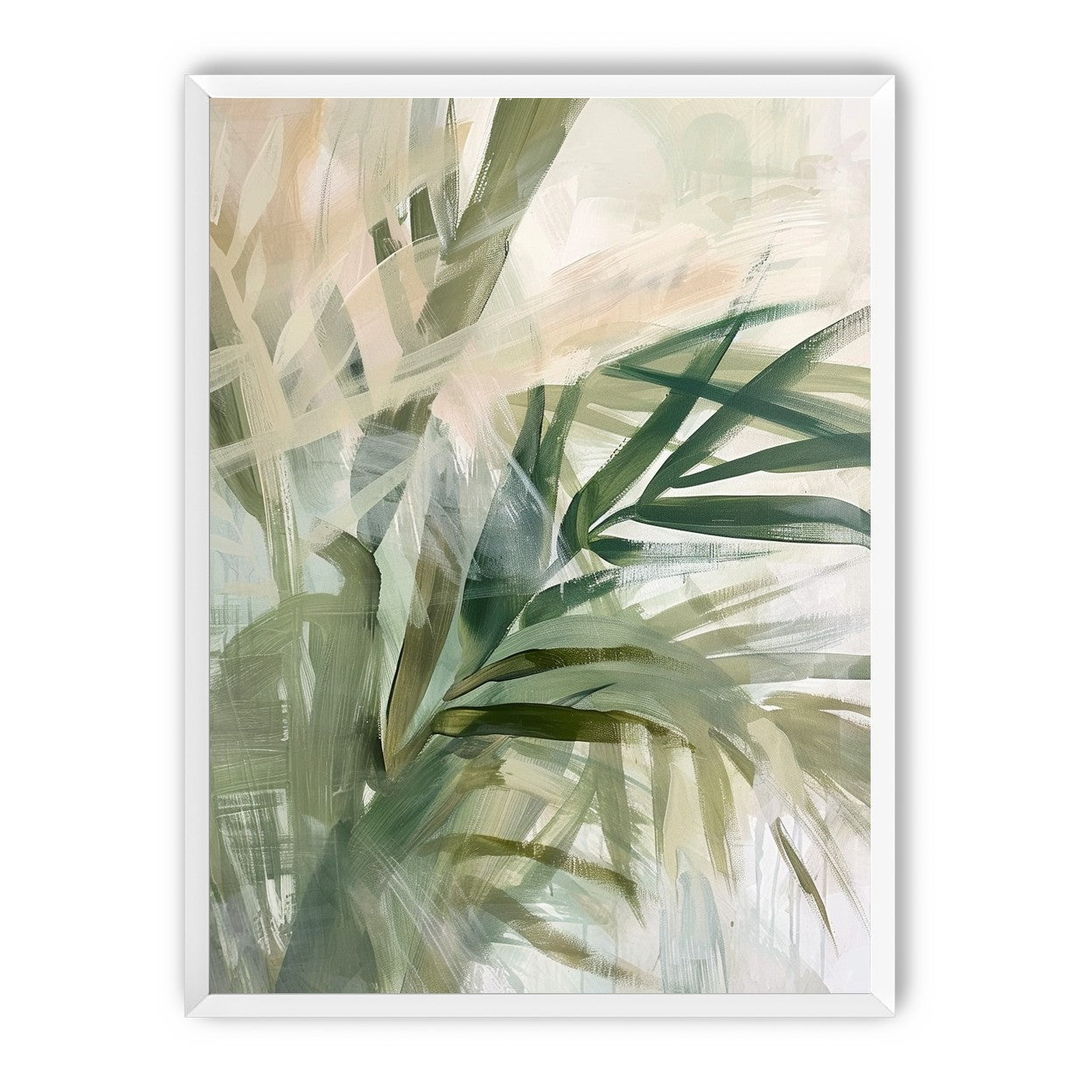 Green leaves in milky light