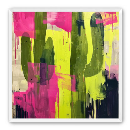 Dark columns within neon wash