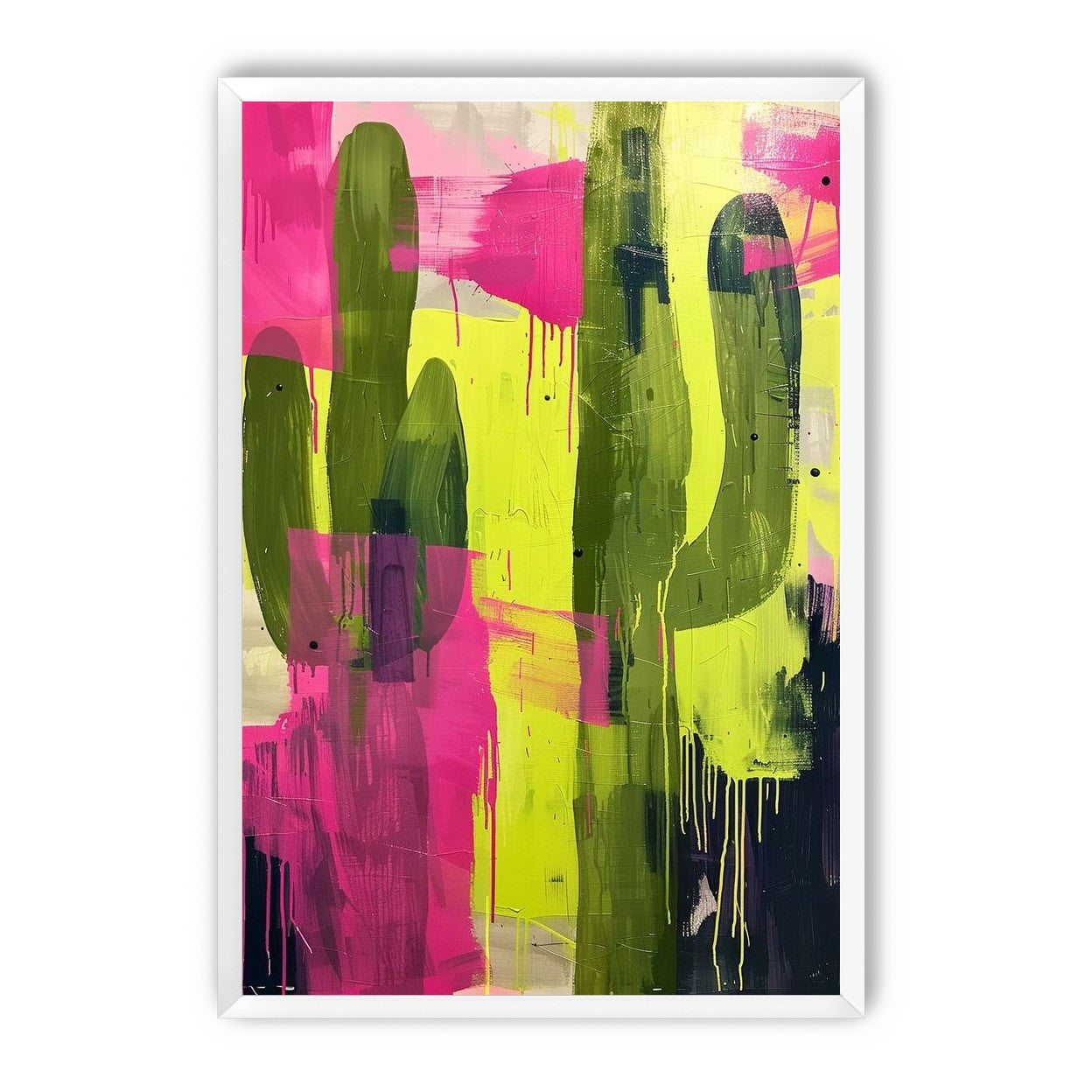 Dark columns within neon wash