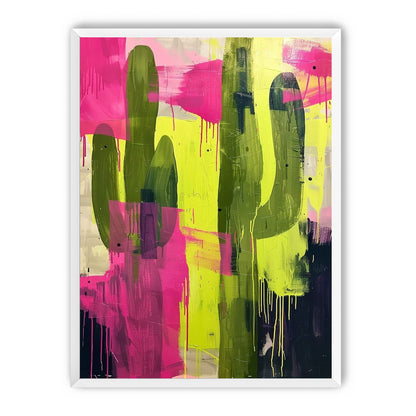 Dark columns within neon wash