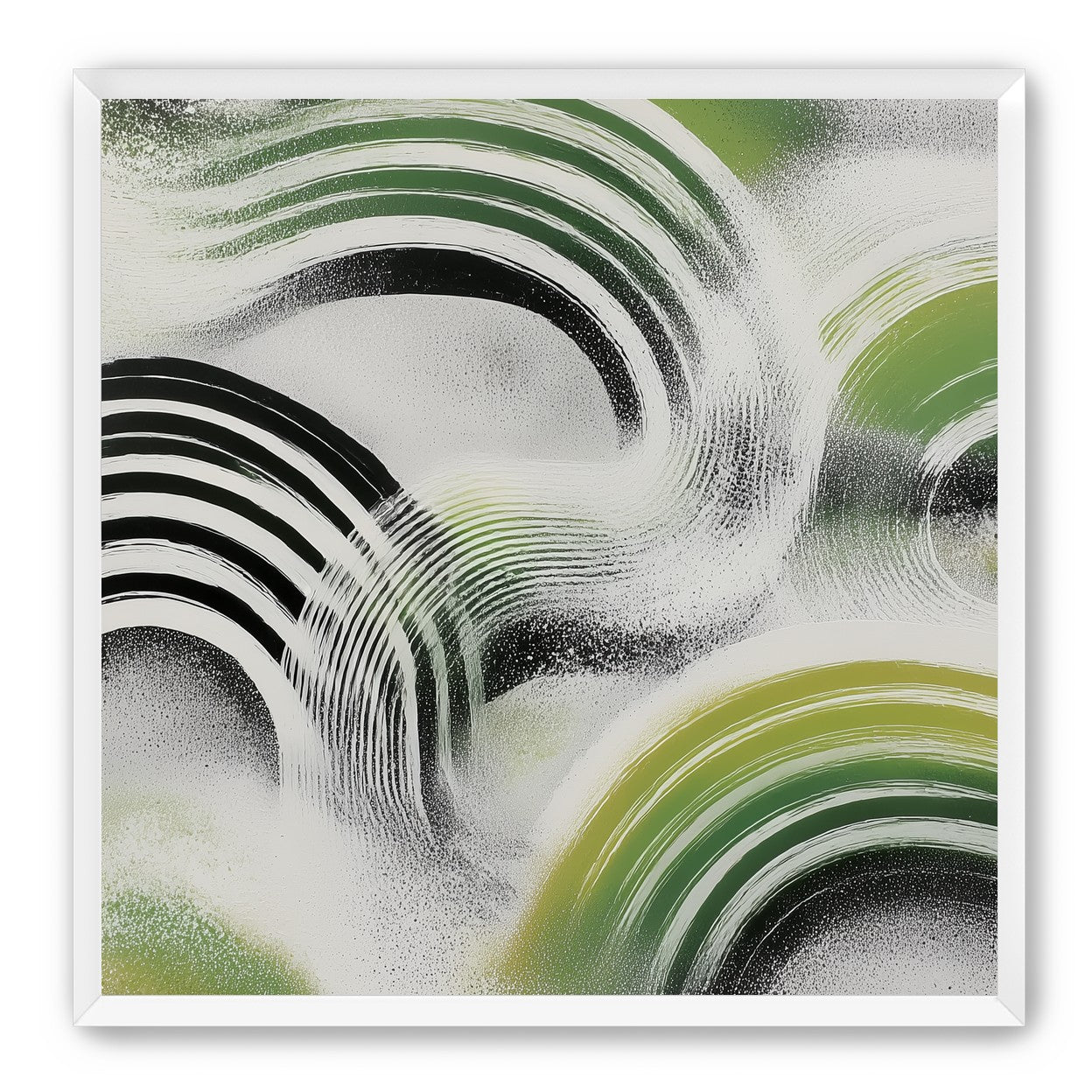 Green arcs across the haze