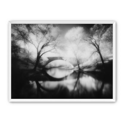 Bridge in a washed sky