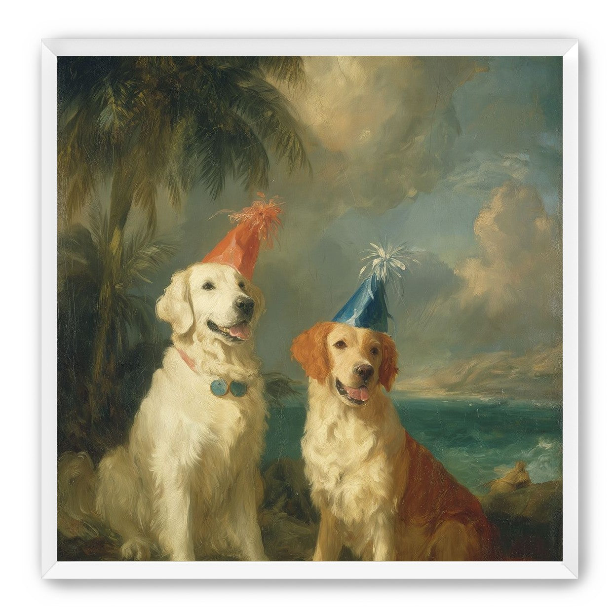 Party hats by the sea