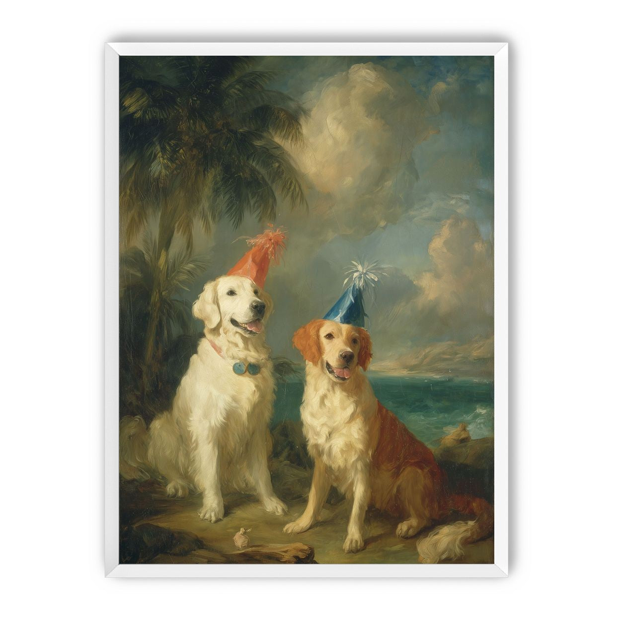 Party hats by the sea