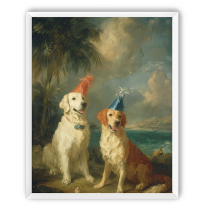 Party hats by the sea