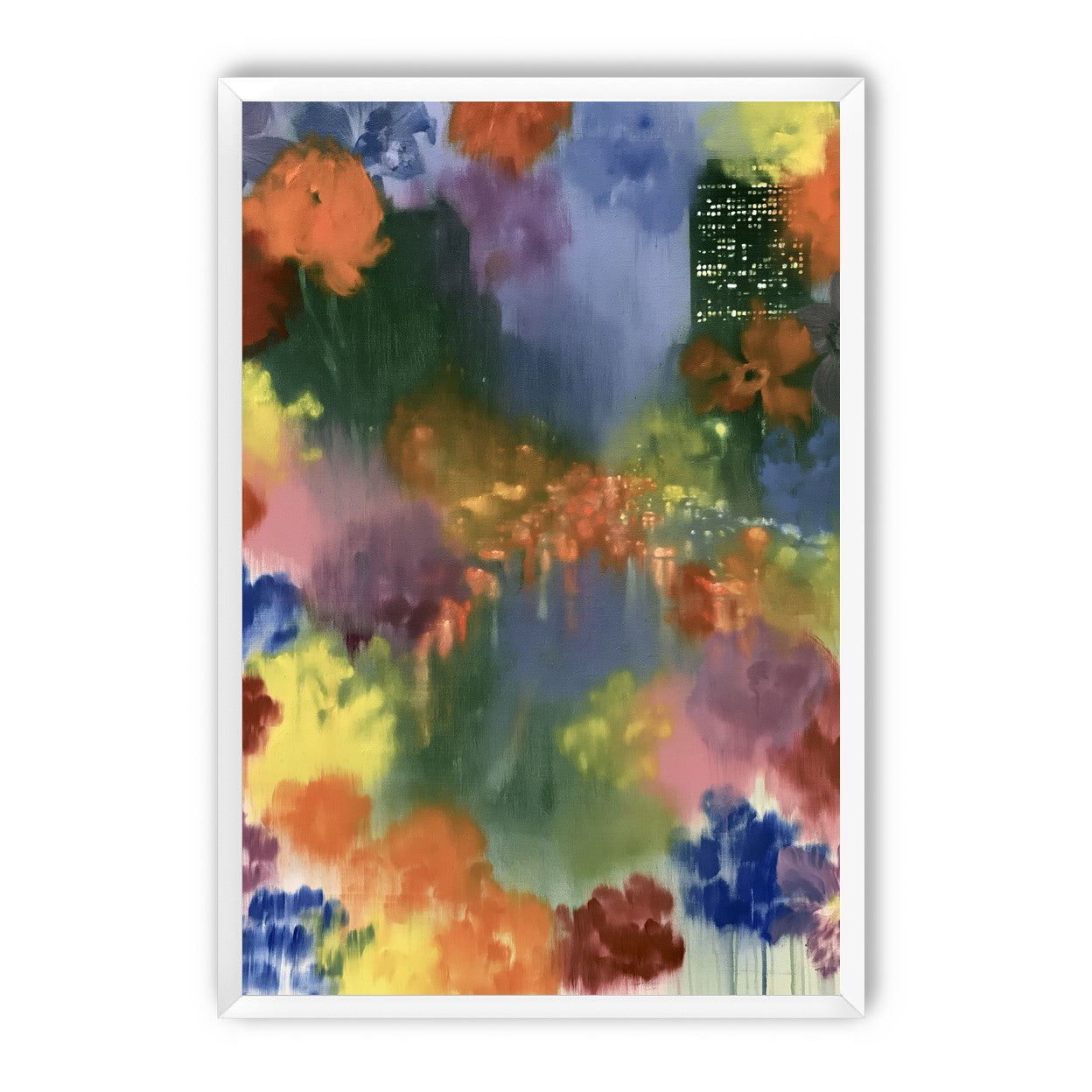 City lights in painted bloom