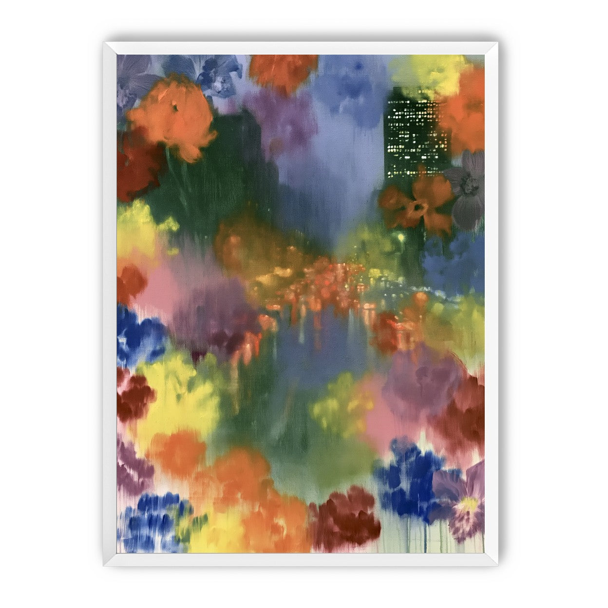 City lights in painted bloom