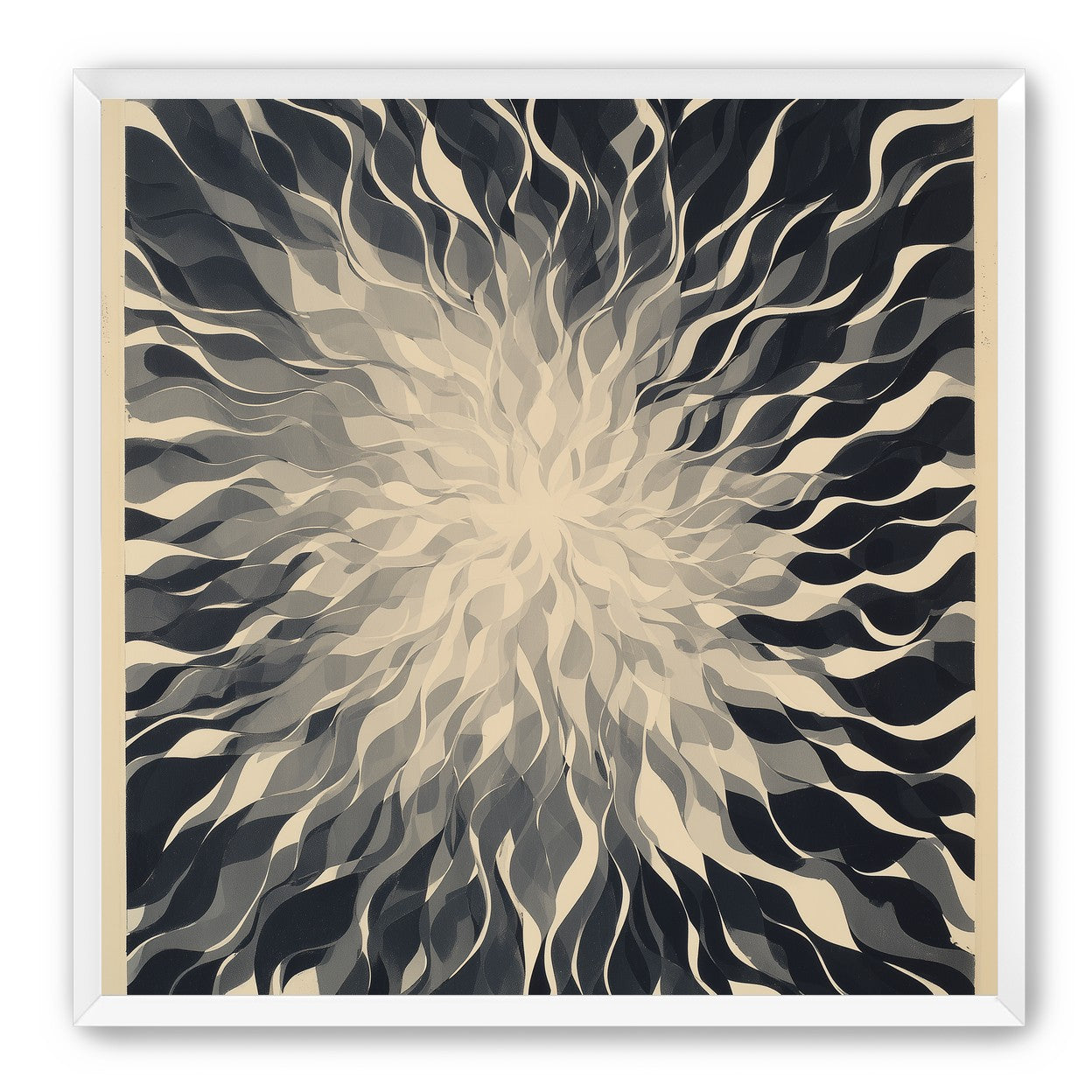 Pale center in black sweep