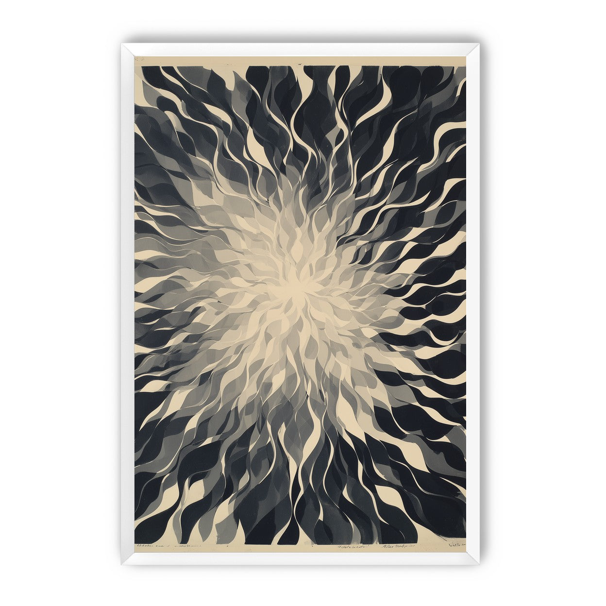 Pale center in black sweep