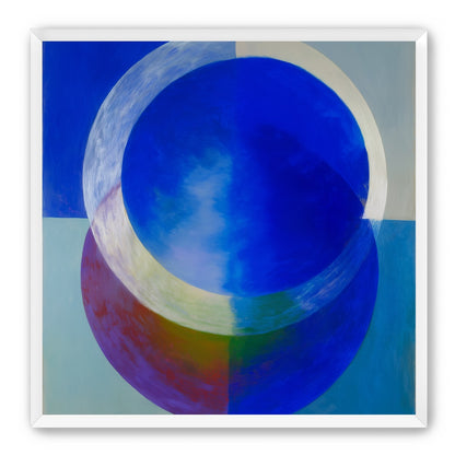 Pale arc across blue circle