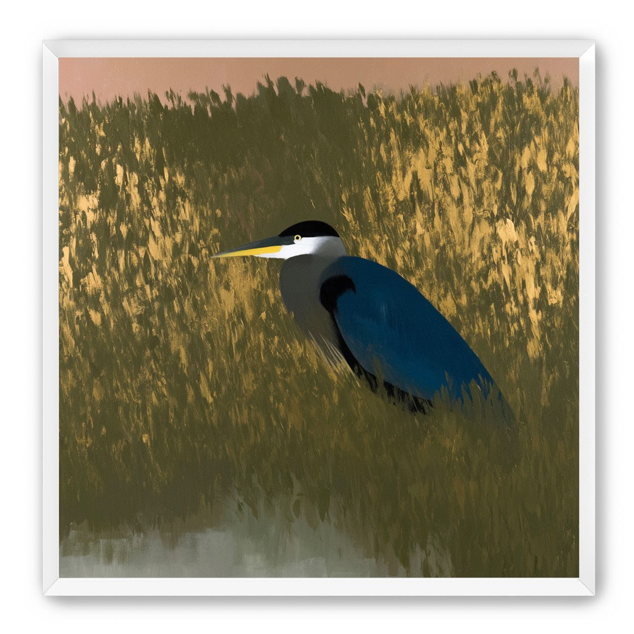 Heron among the reeds