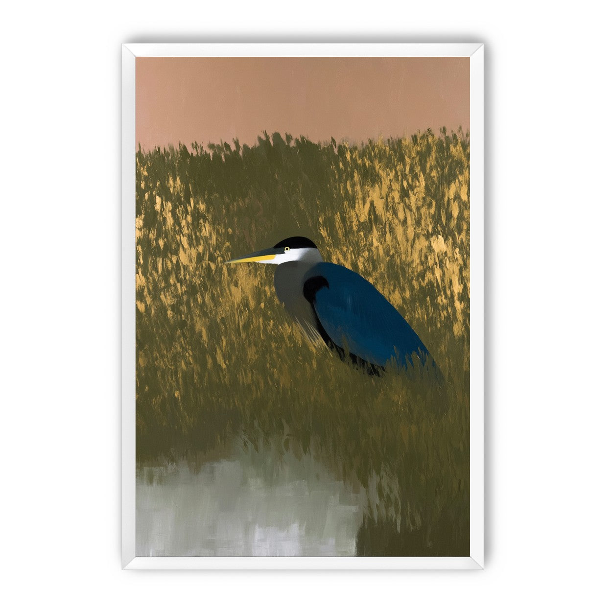 Heron among the reeds