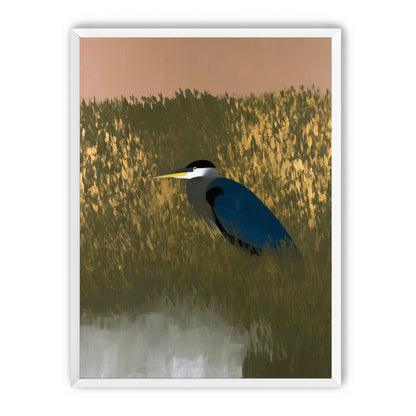 Heron among the reeds