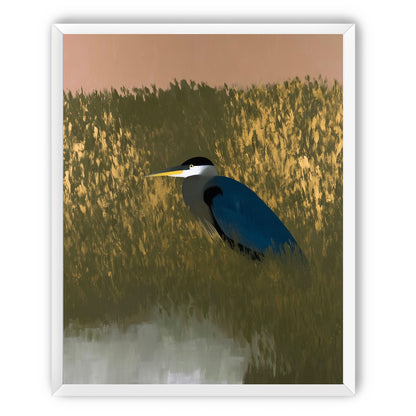 Heron among the reeds