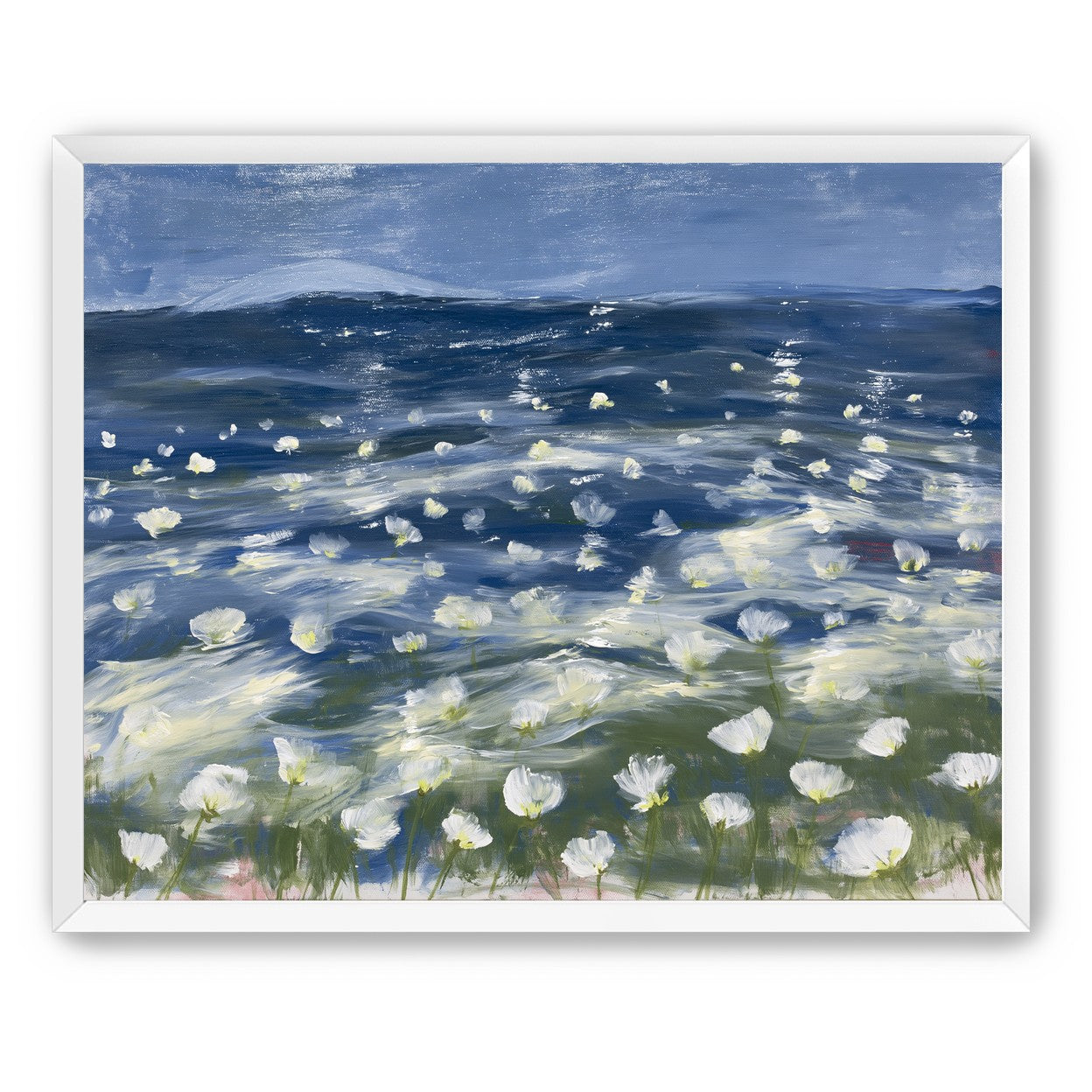 White flowers under blue sky