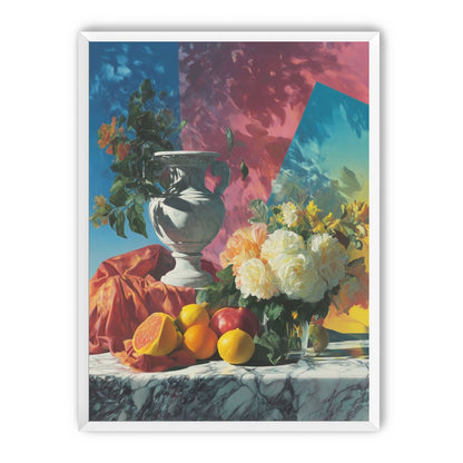 Urn and roses in hard light