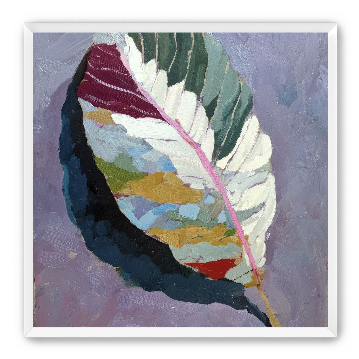 Leaf Form with Divided Color