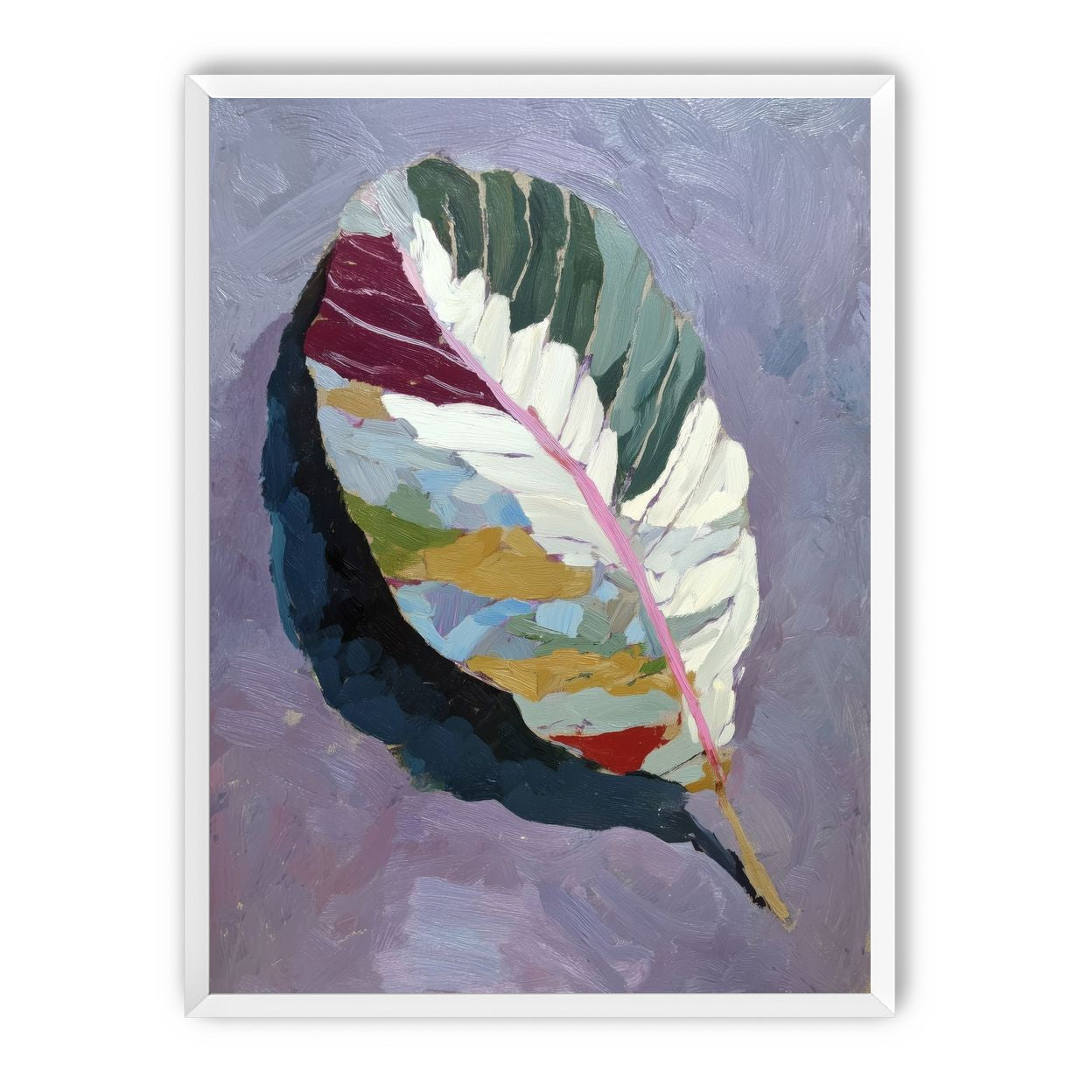 Leaf Form with Divided Color
