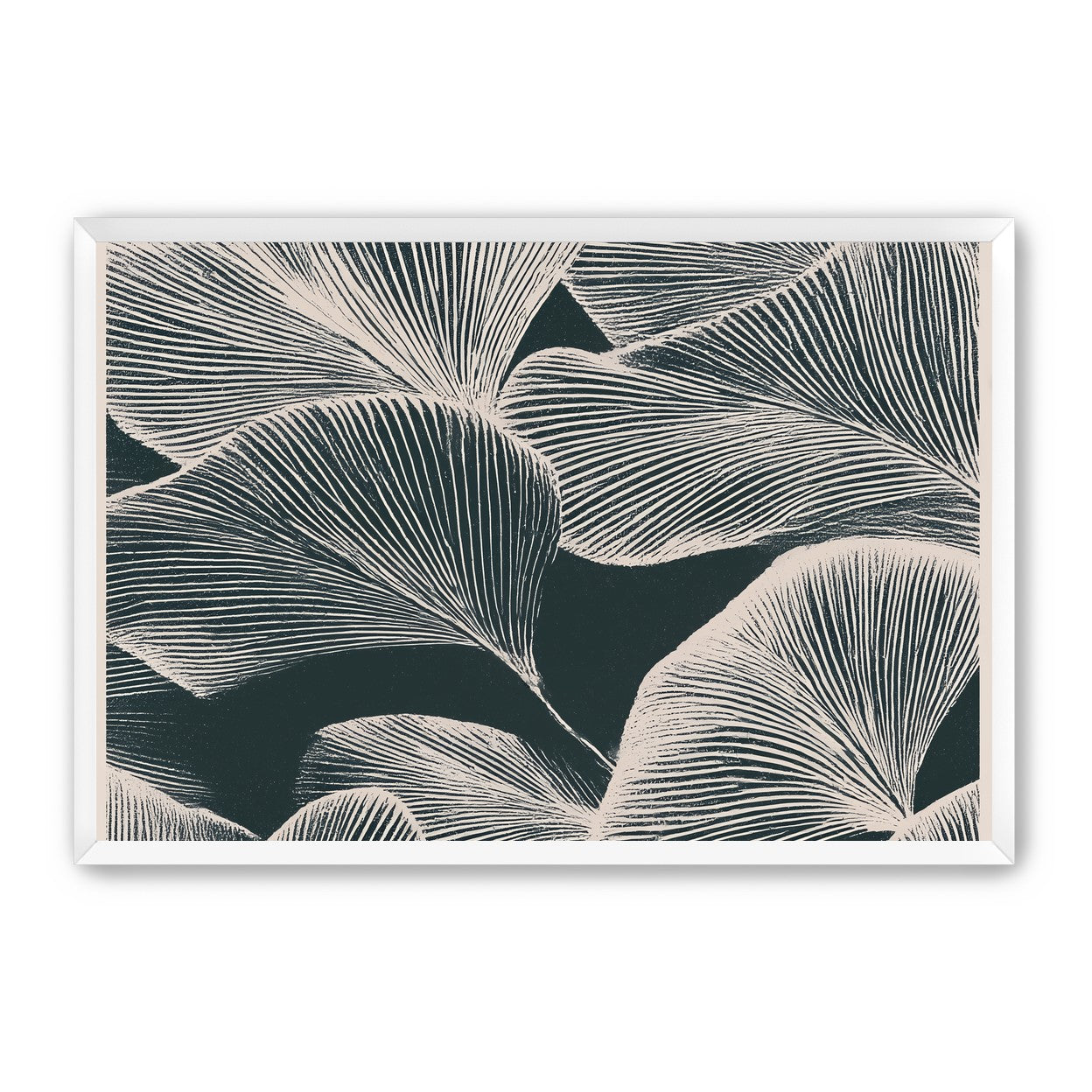 Pale veins on dark leaves