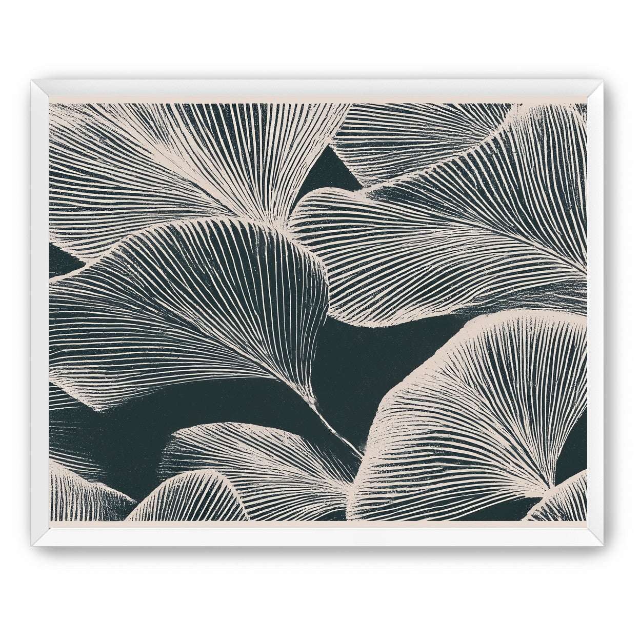 Pale veins on dark leaves