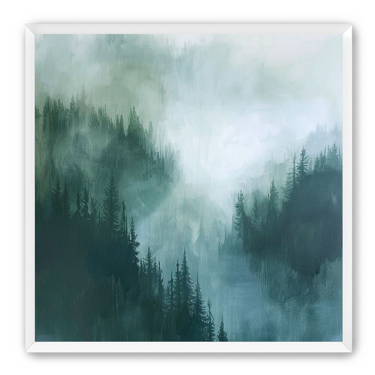 Mist caught in the pines