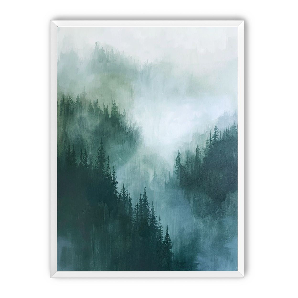 Mist caught in the pines