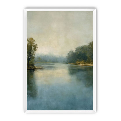 Misty bend in the river