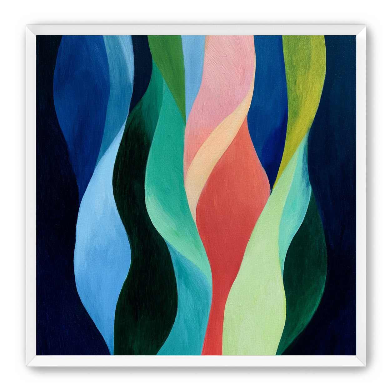 Layered wavy color bands