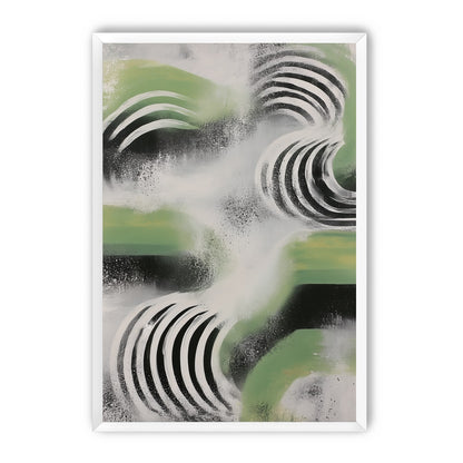 Curved bands in drifting haze