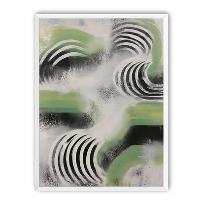Curved bands in drifting haze