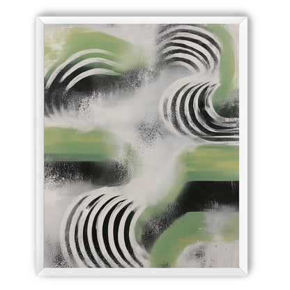 Curved bands in drifting haze