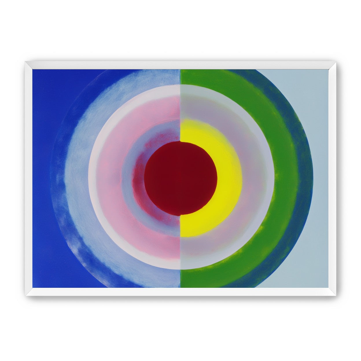 Blue and green split circle