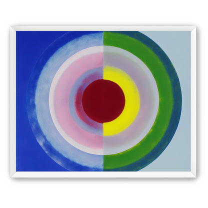 Blue and green split circle
