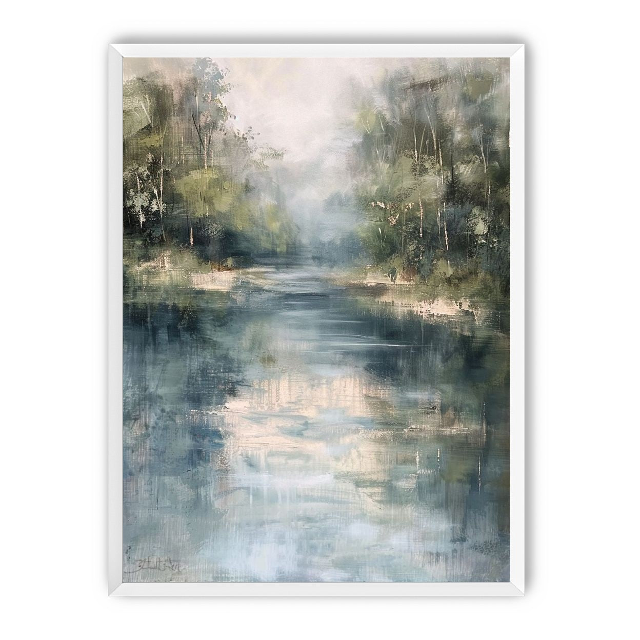 Pale sky in blue water