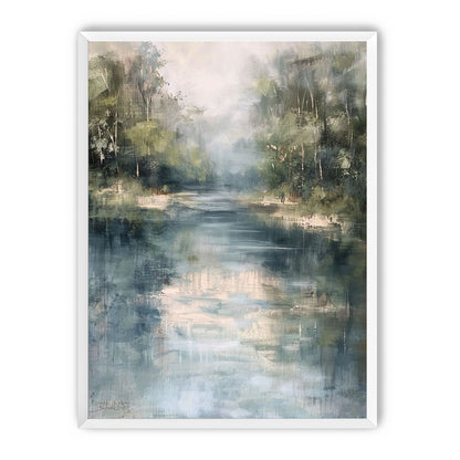Pale sky in blue water