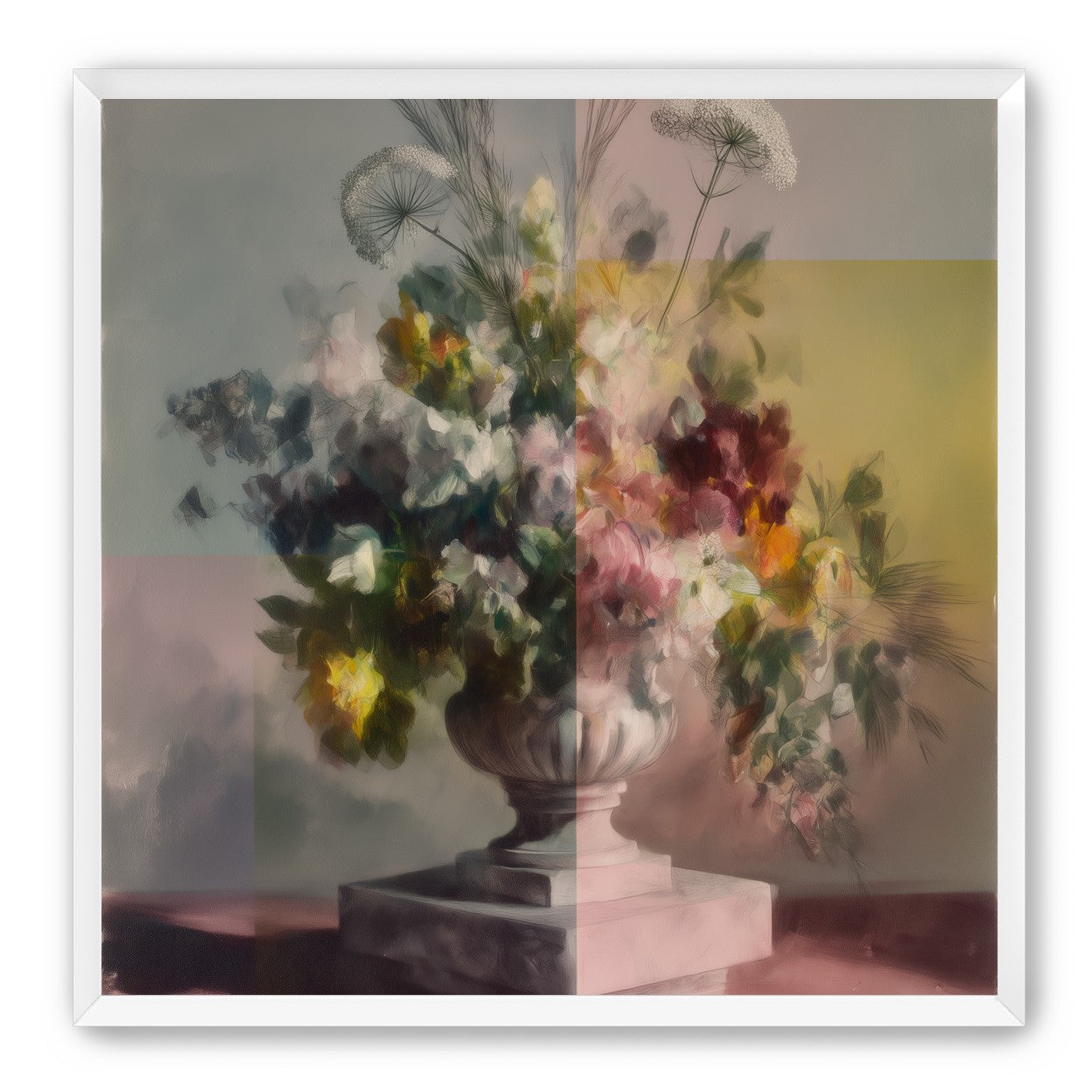 Bouquet in divided light
