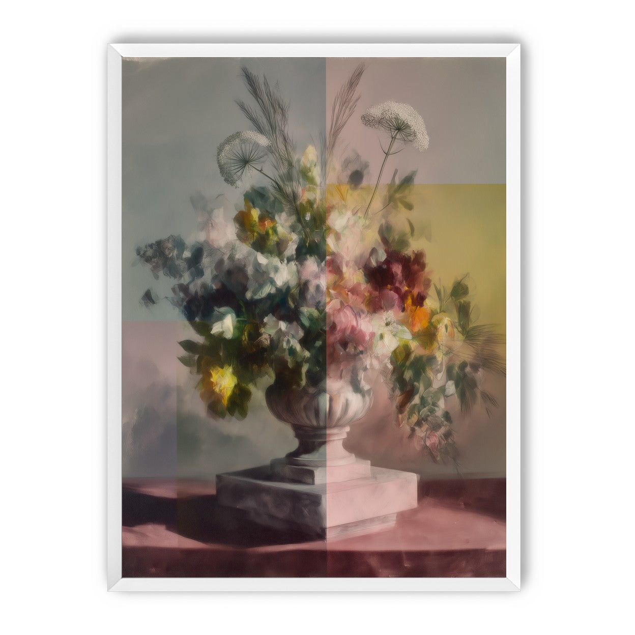 Bouquet in divided light